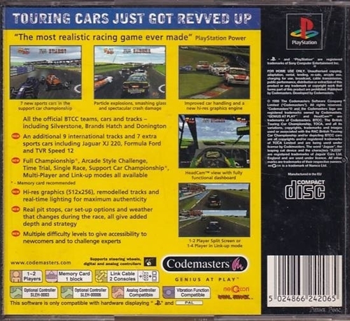 Toca 2 Touring Cars - PS1 (B Grade) (Genbrug)